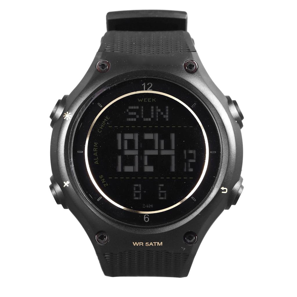 Large Face Mens Sport Waterproof Watch LED Military Stopwatch Alarm Clock Fashion Trendy Mens Wristwatch Outdoor