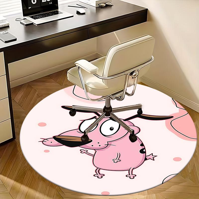 Cartoon Mouse,Pink Mouse Chair mat Round Rug Office carpet, Non slip, Suitable for Living Rooms, Bedrooms Decor 1205668a