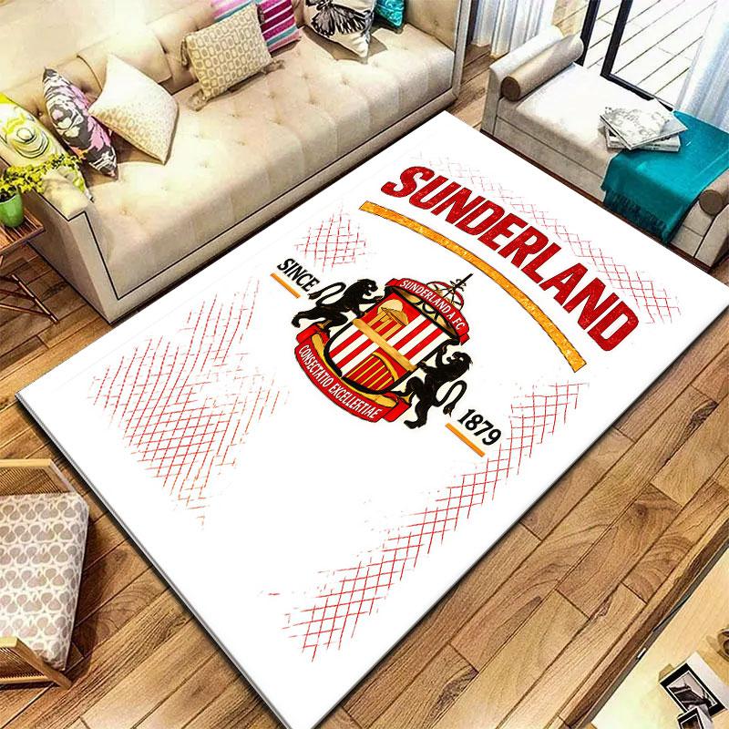Sunderland Association Football Club Carpet Rug for Living Room Bedroom Home Sofa Decoration,Kids Play Non-slip Floor Mat