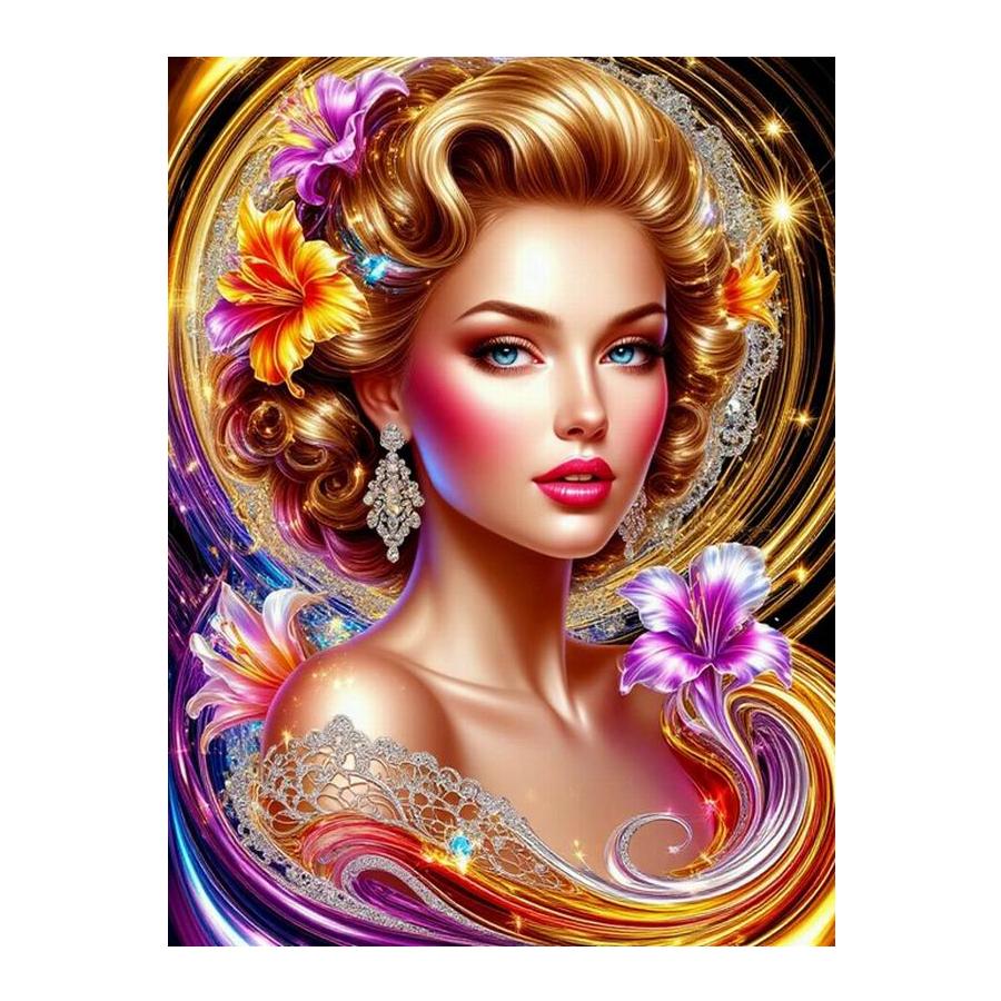 Diamond Painting New Collection Beautiful Woman Diy Full Square Round Drill Rhinestone Embroidery Pretty Girl Mosaic Cross Stitch Kits