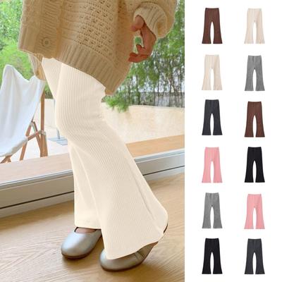 Girls Flare Leggings Cotton Flare Pants For Girls High Waisted Boot Cut Yoga Pants Kids Bell Bottoms Leggings