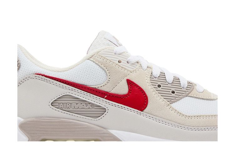 Men's Sneakers Nike Air Max 90 White College Grey Vast Grey University Red