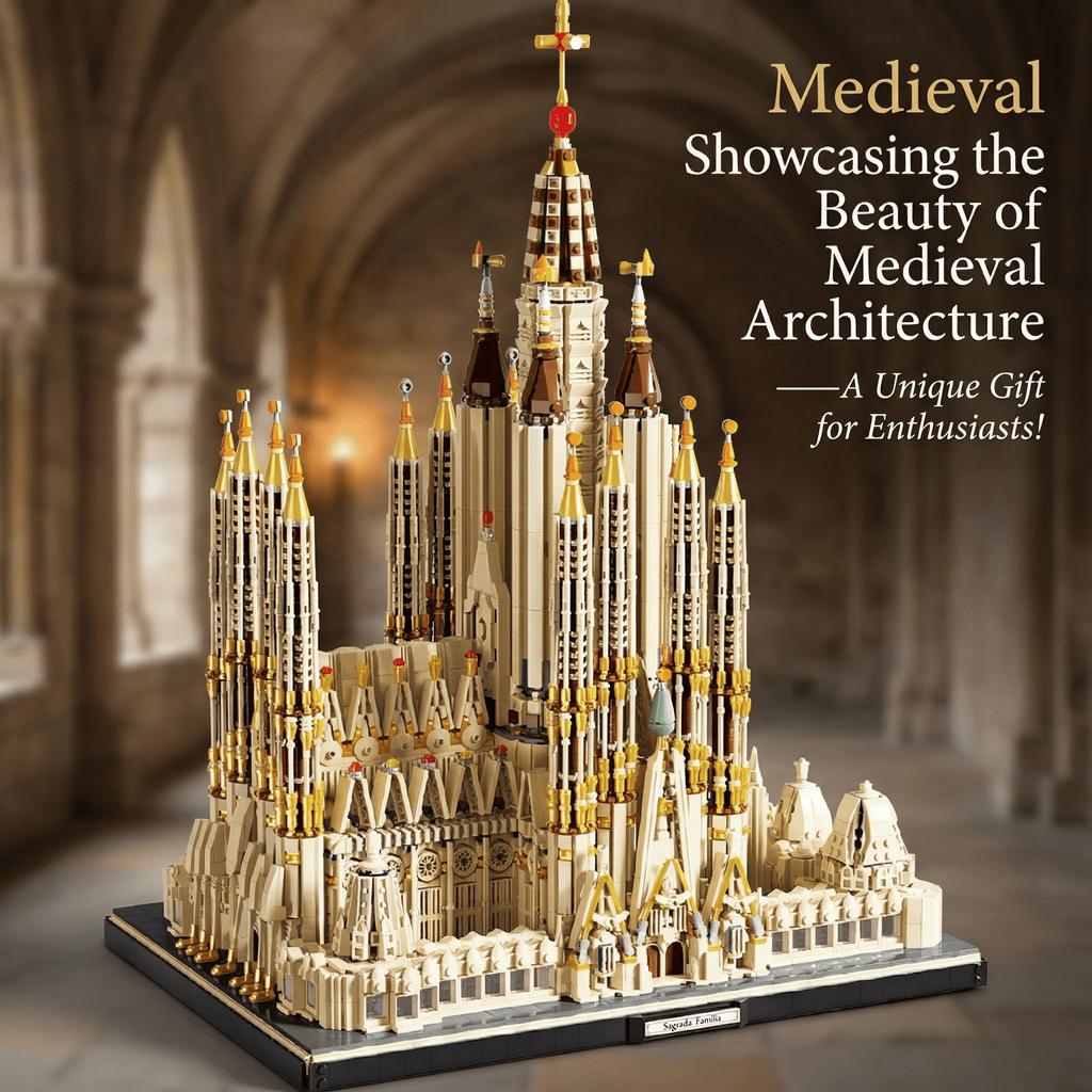 Barcelona Sagrada Familia Catholic Church Medieval Buildings Blocks Architecture Assembly Model Bricks Creative Toys Adult Gift 10328PCS