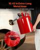 Safety Gas Can, 19 L Type II Red Safety Can for Gasoline with Stainless Steel Flame Arrester, Self-Closing Lid, and Flexible Metal Spout, Carbon Steel