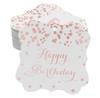 Inkdotpot Real Gold Foil Bracket Shape Paper Hang Tags Happy Birthday Favor Tags Pack Of