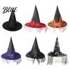Mystischer Zauberer Requisite Gotischer Hexenhut für Damen 15 Zoll Cosplay Halloween Accessoires Kostümparty Maskenball Karneval Bühnenauftritt