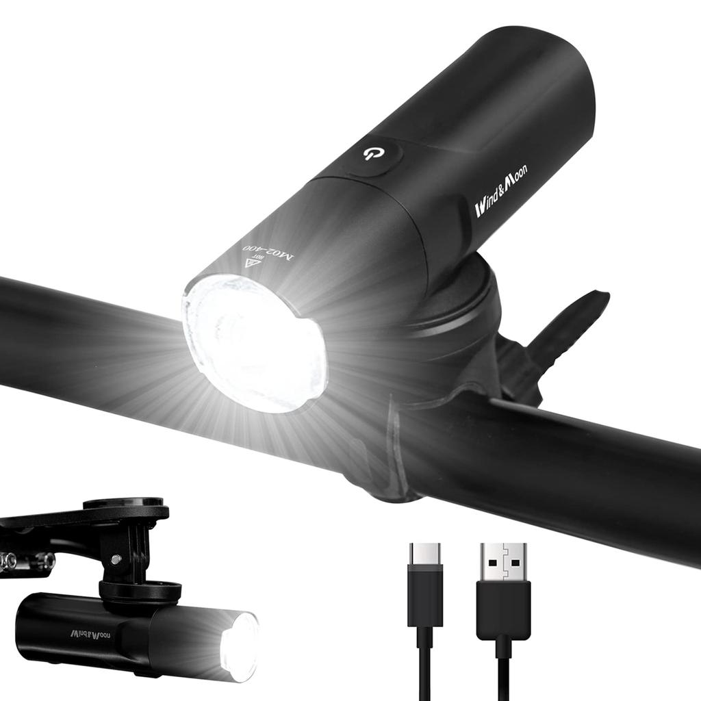 HLOMOM Bicycle Road Bike USB 600 2200mAh Large Capacity Front Bicycle IP66 High 6 Dimming Can Be Installed Under Can Also Be Used As a Power Outage