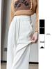 2025 Women's High-Waisted Velvet Pants - European Cotton, Loose Straight-Leg, Autumn/Winter Fashion
