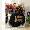 "Graffiti Style Rappers Design Blanket" Flannel Blanket for Bedroom, Living Room, Sofa, and Nap Sofas.