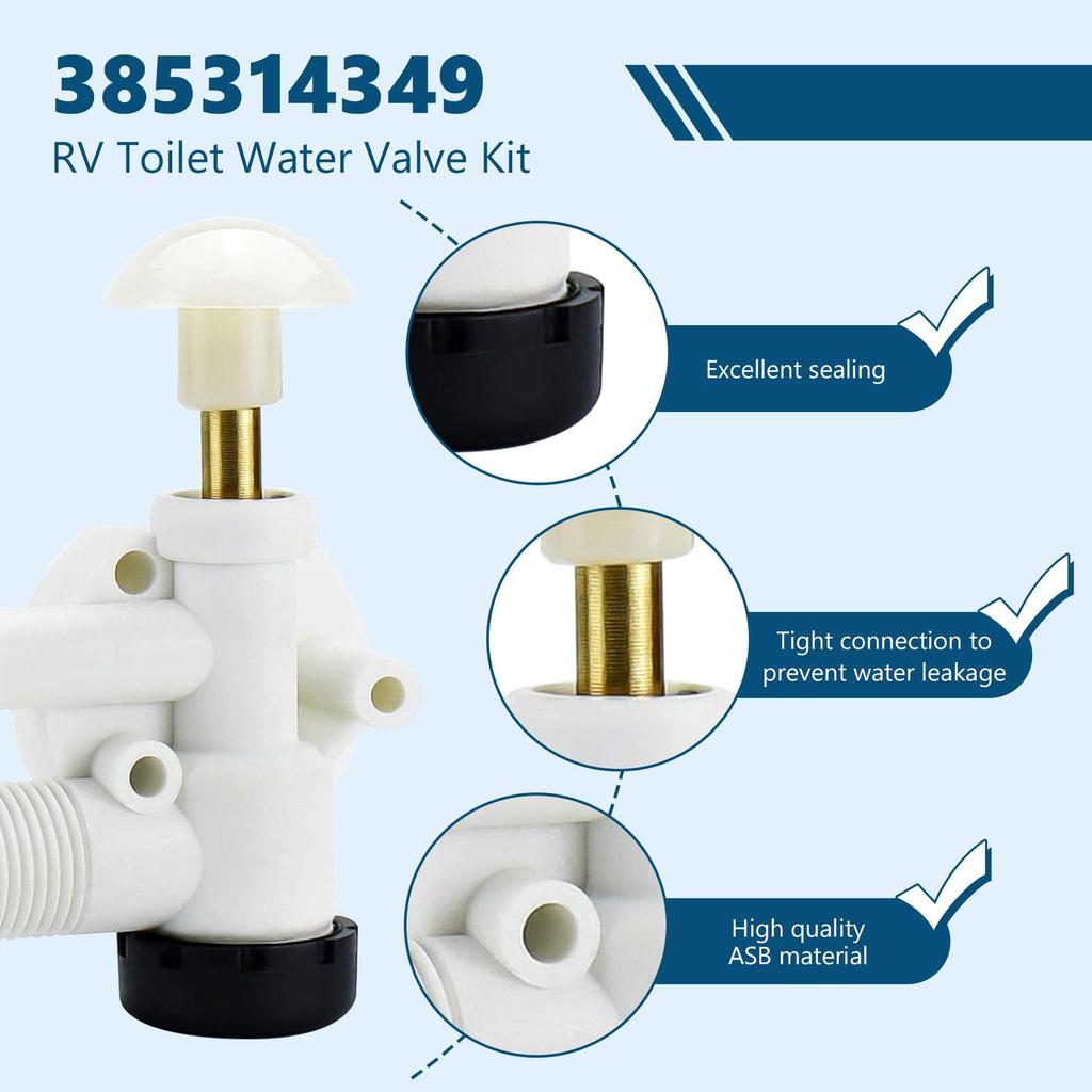 Cross-Border Hot Seller: Water Valve Kit for RVs - Toilet Valve Upgrade & Repair.