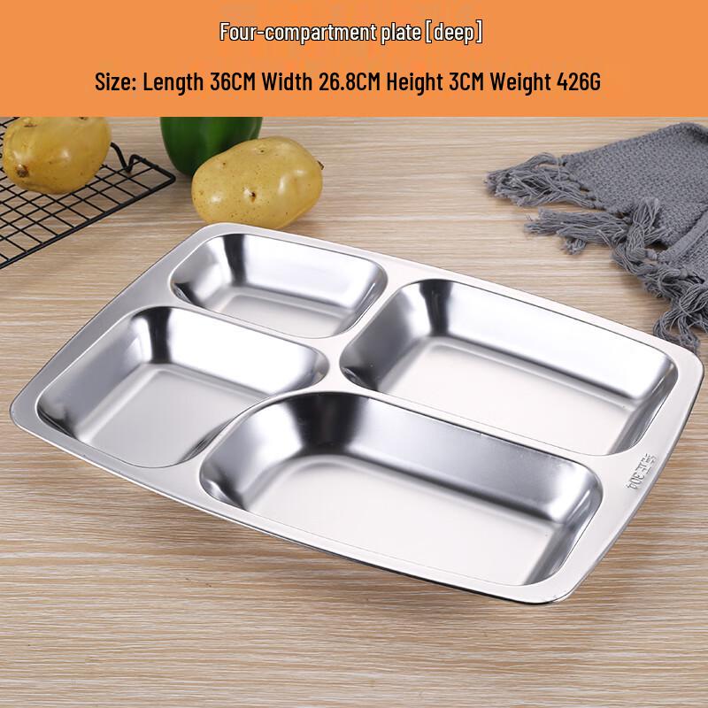 Kids  304 Stainless Steel Divided Meal Plate