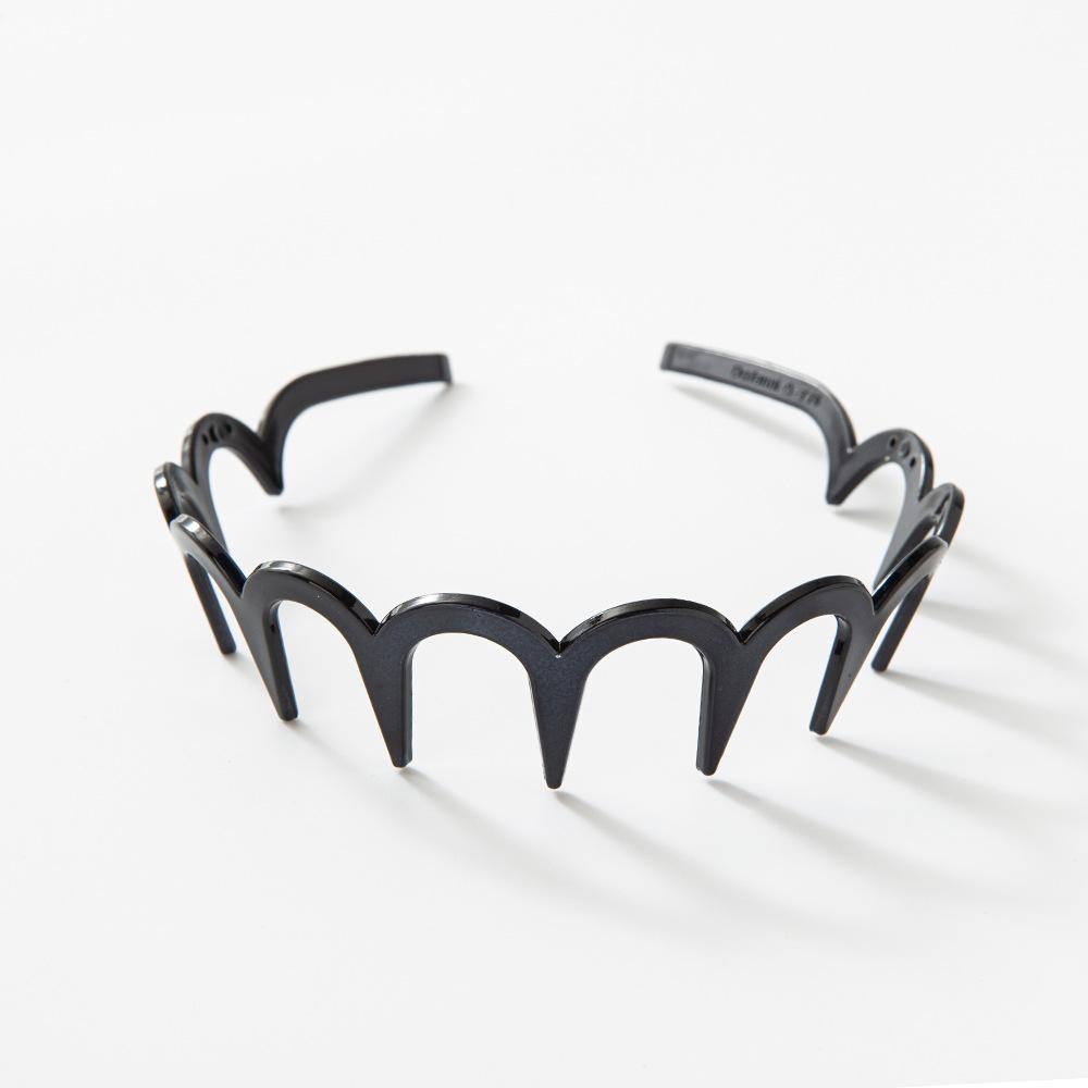 

Fashion Wave Plastic Hair Band Wash Face With Teeth Comb Non-slip Headband for Women Girls Thin Thick Curly Hair