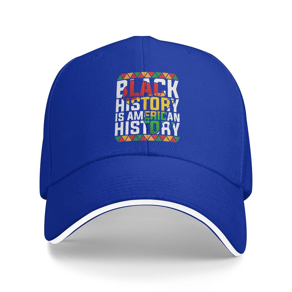 Spring Black History Is American History Patriotic African American Baseball Cap Tennis Skate Fashion Print Sun Trucker Hat