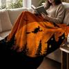 Halloween Flannel Throw Blanket Scary Cozy Soft for Couch, Sofa, Bed