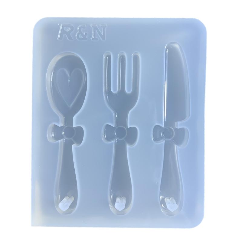

Геометрия Бантик Нож Вилка Ложка Детали Силиконовая Форма с Отверстием Женский Брелок Декоративная Подвеска Форма для DIY Поделок S