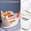 5pcs Reusable Round Cake Board Cupcake Dessert Display Tray Wedding Party Supplies Cake Decor Base Bakeware 4/6/8/10/12inch