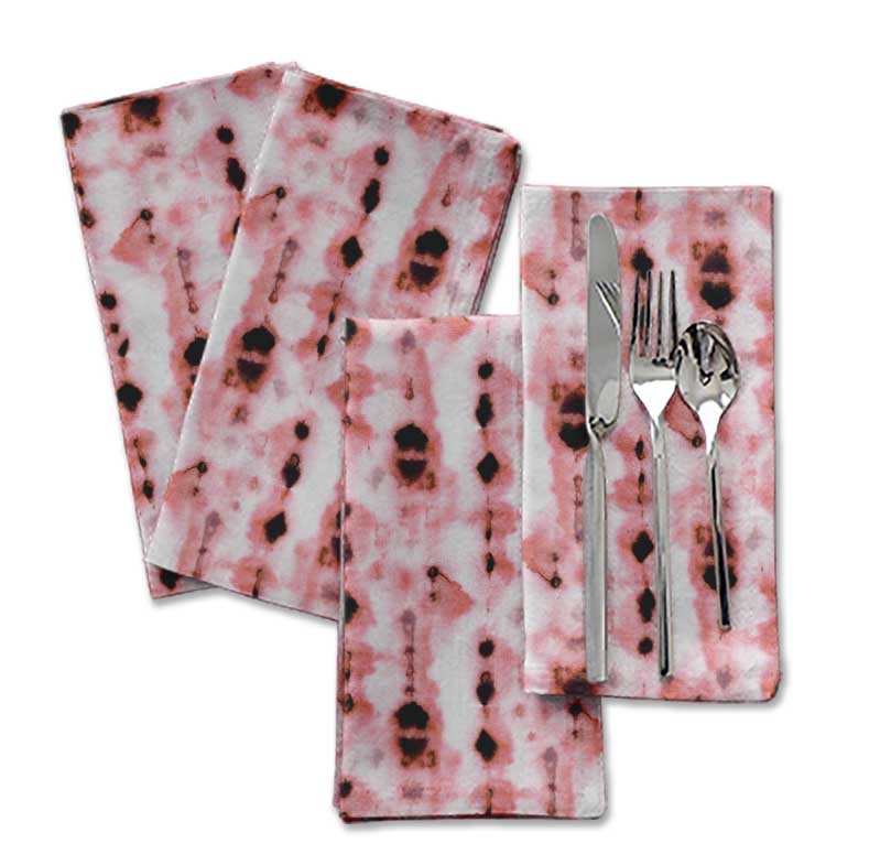"S4Sassy Pink Ombre Tie-Dye Holiday Parties Cloth Table Linen Re-Usable Dinner Napkins Set 22 x 22""(Pack of