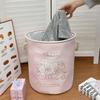 Girly Cartoon Bear Laundry Basket - Large Capacity, Foldable Storage Bin for Clothes & Plush Toys