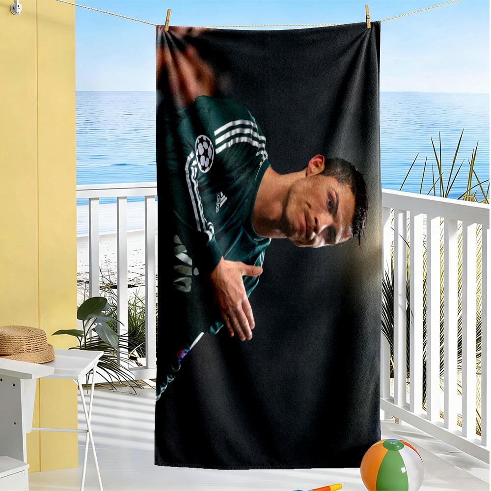 Cristiano Ronaldo Action Beach Towel Quick-Dry Soft Microfiber Comfortable Lightweight