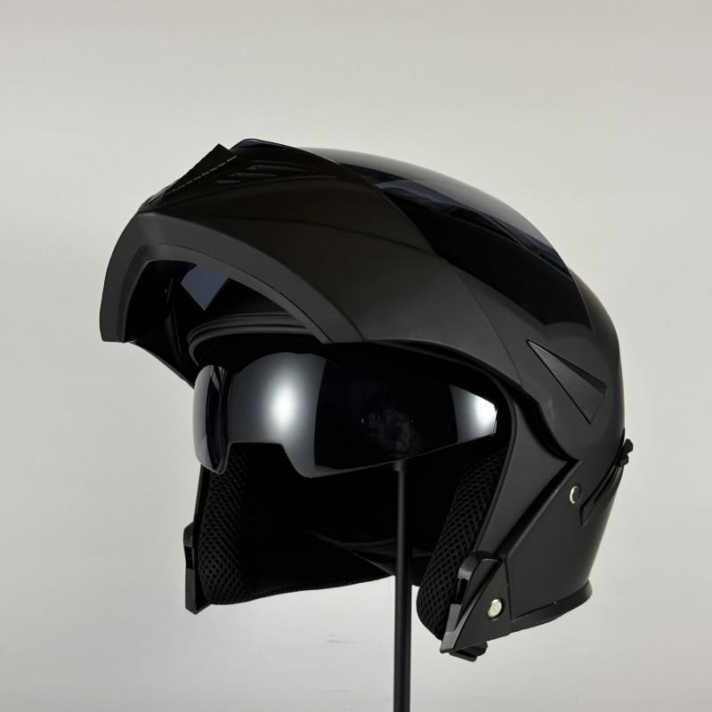 DOT Certified Full Face Motorcycle Helmet With Dual Lens Scooter Electric Bike Riders
