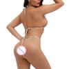 Women Shiny Erotic Mini Bikini Lingerie Set Sexy Adult Bra Sexy Toy for Women Underwear Diamond Girl Thong Swimwear PU Swimsuit