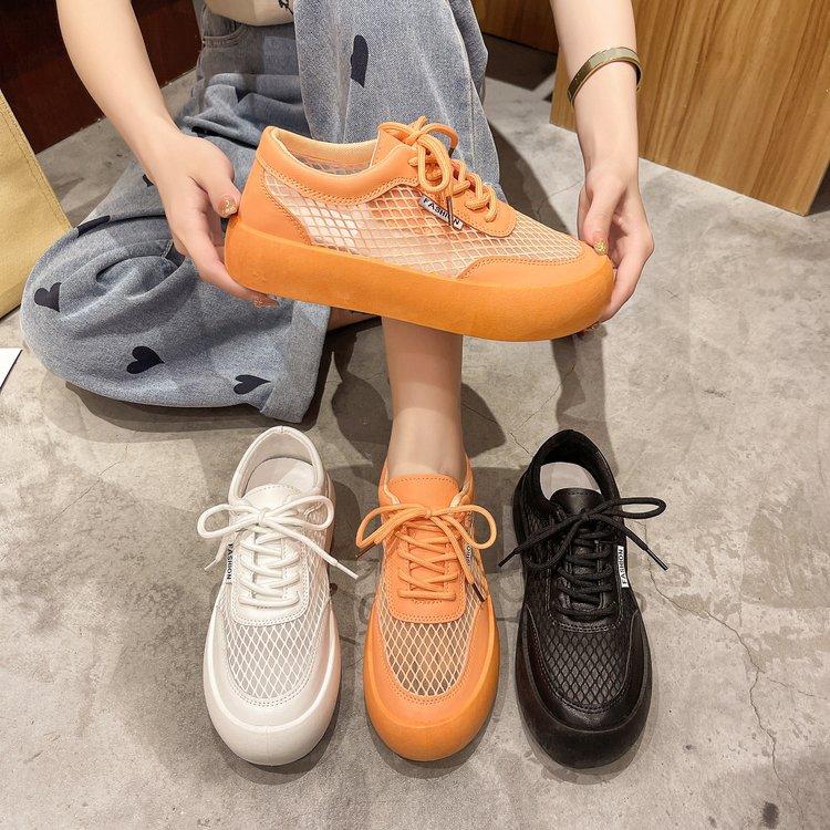 Nuove scarpe casual traspiranti in mesh estivo Scarpe sportive casual con lacci sul davanti e punta tonda