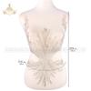 Hand Embroidery Pearl Rhinestone Beaded Applique Crystal Patch for Wedding Dresses