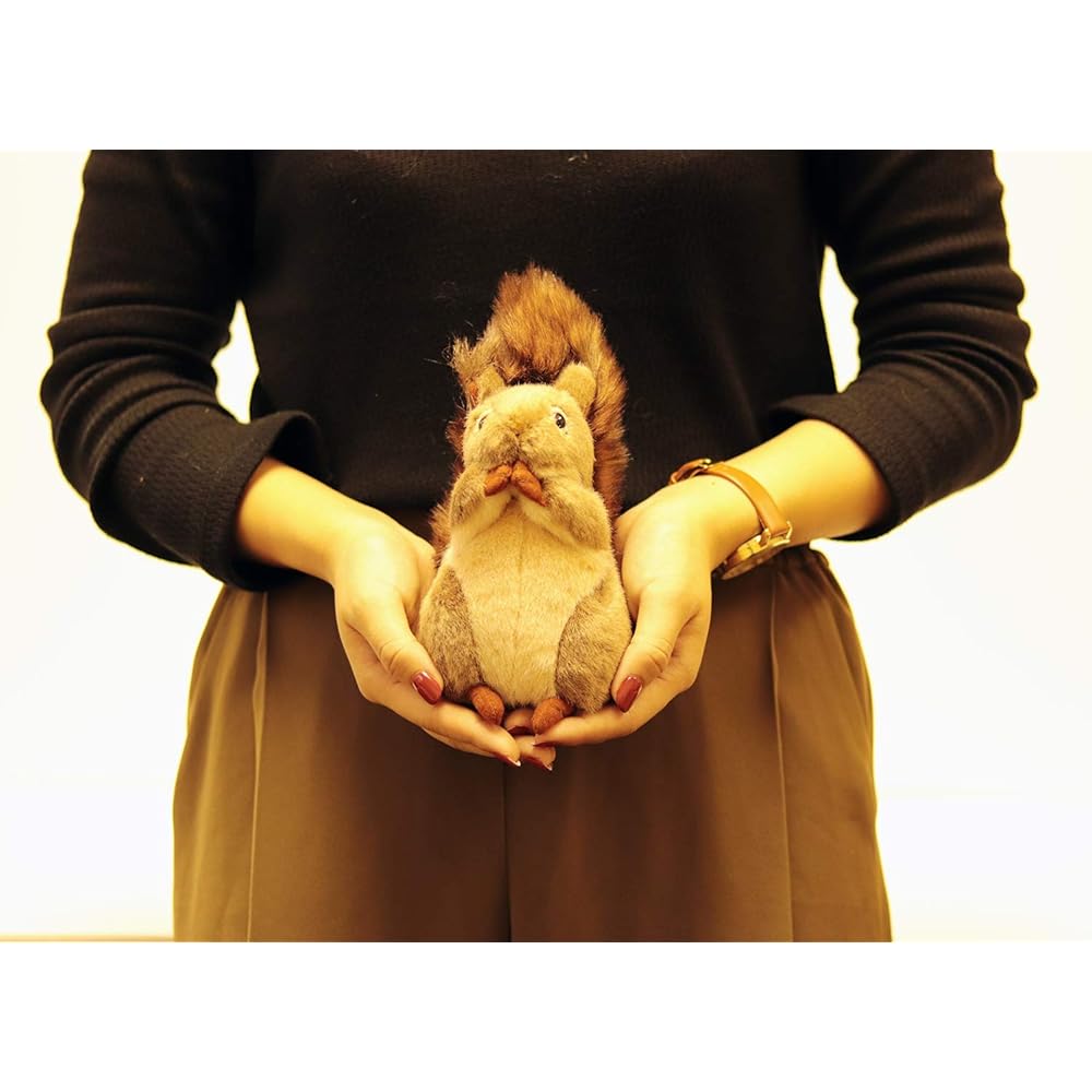 Yoshitoku Toy Riku the Squirrel Plush Toy Soft and Cuddly 30cm