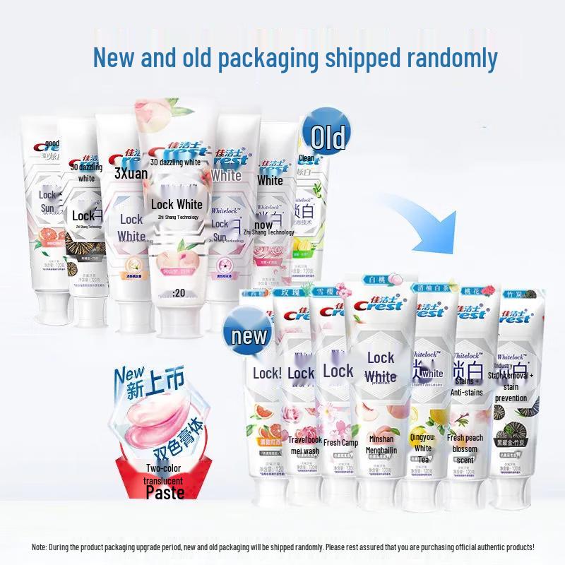 Crest Whitening Toothpaste with Cherry Blossom & Crystal Toothbrush Set