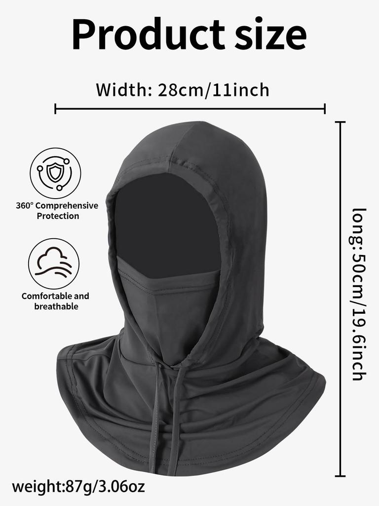 Summer Cooling Balaclava Mask, Uv Protection Hood Mask Breathable Cycling Face Cover Full Head Scarf For Men Women