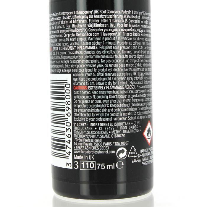 Root Correcting Spray - L'Oréal Professionnel - Hair Touch Up - Black - 75ml - Unisex