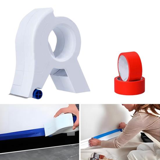 Aplicador de Cinta de Pintor con 1 Cinta Ventanas Marco de Puerta Moldura Dispensador de Cinta de Enmascarar Pintura Embalaje Cortador de Cinta Etiquetado Portátil Corte de Cinta