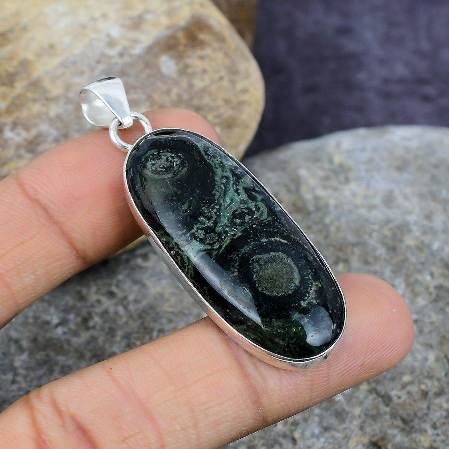 

Kambaba Jasper Gemstone Handmade 925 Sterling Silver Подвеска Свадебные украшения