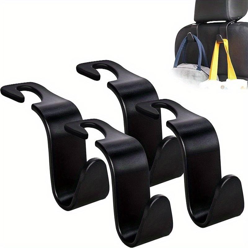 4 Universal Storage Hooks for Automobiles - Easy To Install S-shaped Headrest Hooks Suitable for Handbags and Wallets