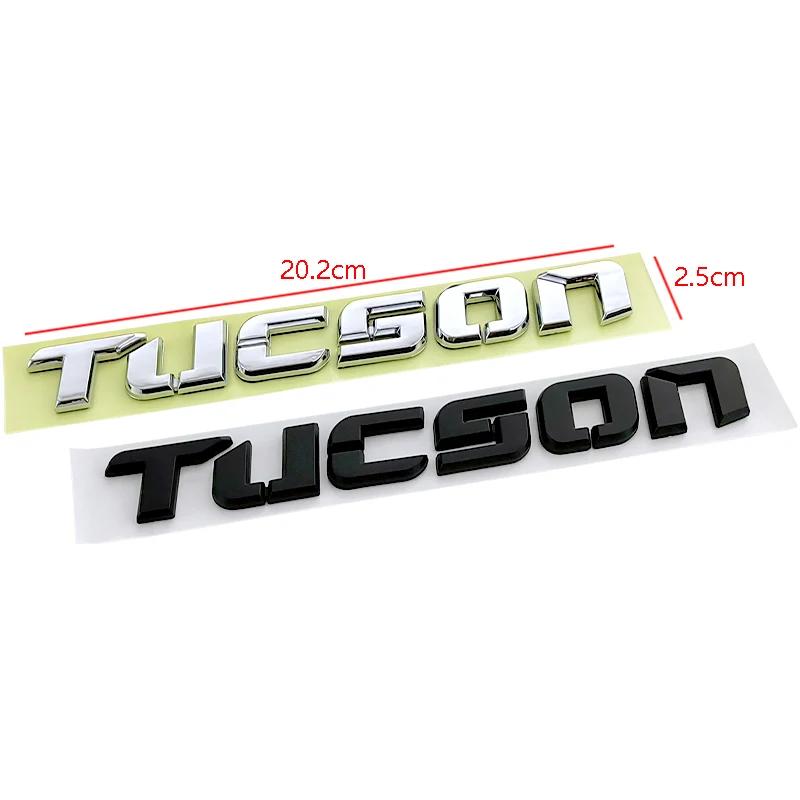 Rlapg3 Dla Hyundai Tucson Naklejka Metalowy Chromowany Czarny Logo Emblemat Tucson Litery Tabliczka z Nazwą Naklejka Odznaka Bagażnika Samochodu Akcesoria
