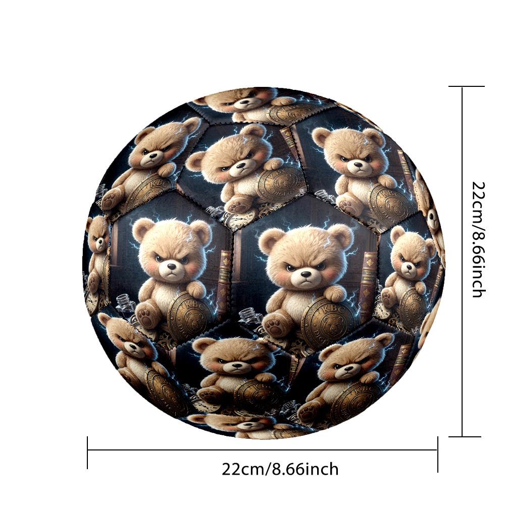1pc Teddy Bear Power Size 5 Soccer Ball Professional Match Training Football Indoor &Outdoor Sports Ball Training Ball Lightweight Durable y42