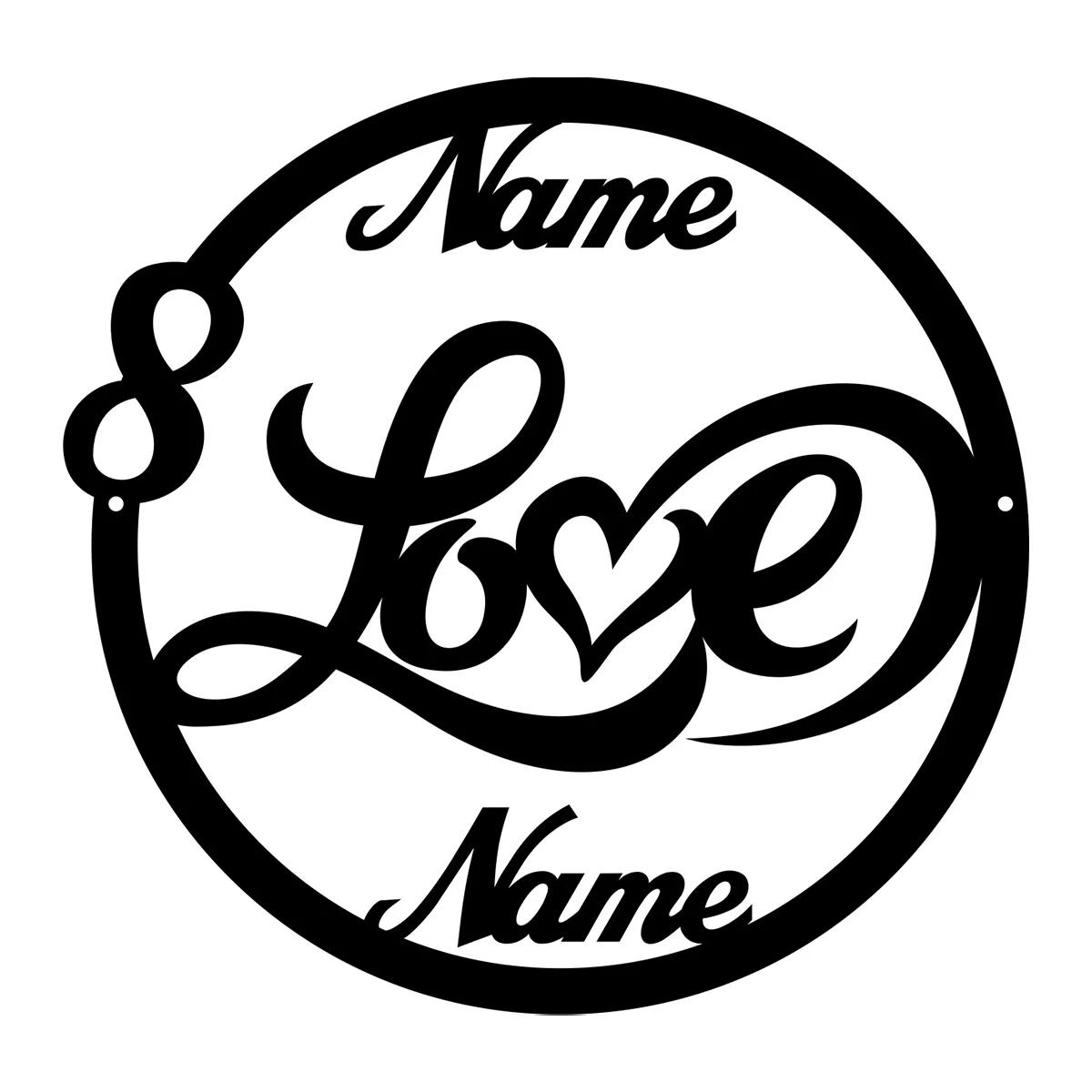 

Metal Sign Love Name Personalized Valentine Gift for Her Fiance чёрный