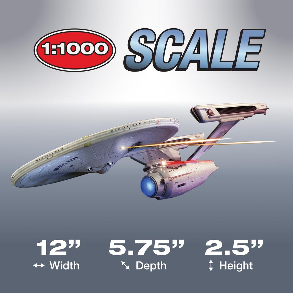 Polar Lights Star Trek: The Wrath of Khan U.S.S. Enterprise NCC-1701 Modified 1/1000 Scale Plastic Model Kit POL974
