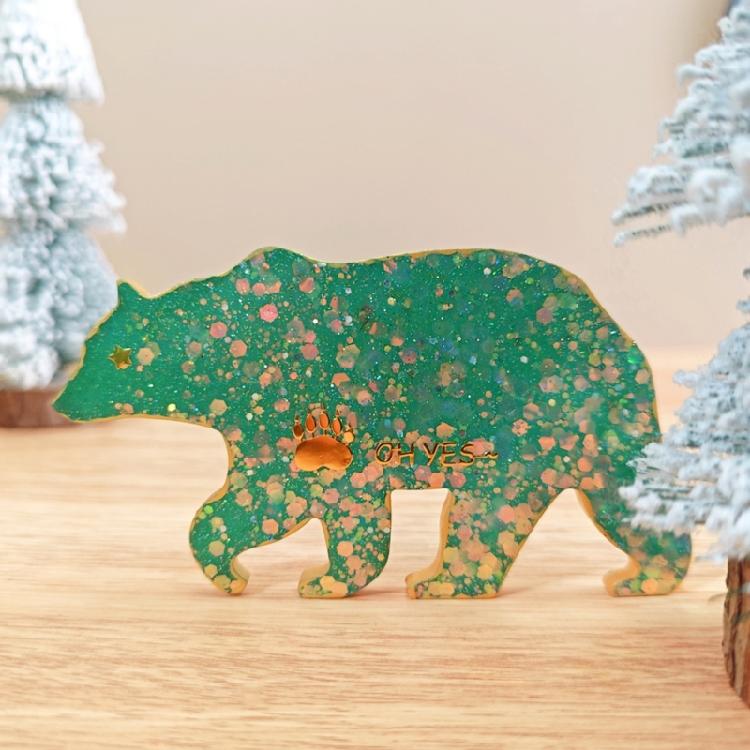 Animal Pendant Hanging Molds Keychain Desktop Ornament Molds Jumping Deer Sheep Bear Silicone Mould Craft Supplies