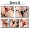 WHITE FANG Floral Lace Sexy Lingerie for TT213 T-Back Panties, Women, (07 Wine)
