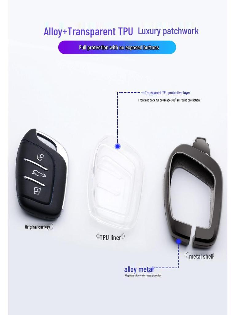 Roewe RX5/eRX5/i6/RX8/350S/RX3 Car Key Case with Buckle (2018 Model)