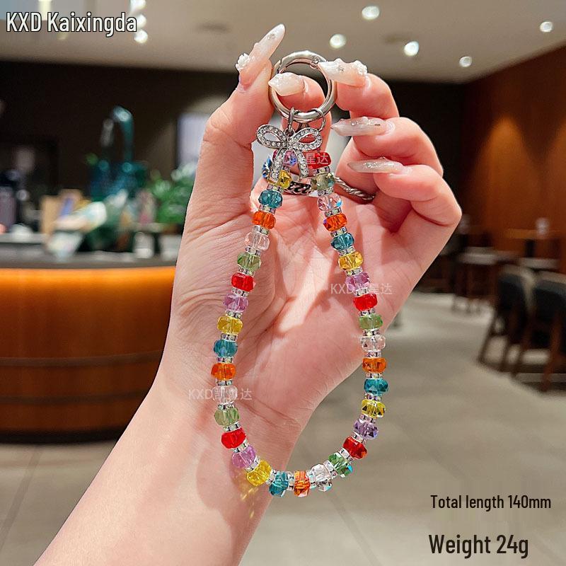 

Kaixingda Luxury Crystal Butterfly Pendant Beaded Lanyard for Phones & Keys