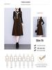 2026 Autumn/Winter Elegant Hepburn Style Slimming Patchwork Mid-Length Dress