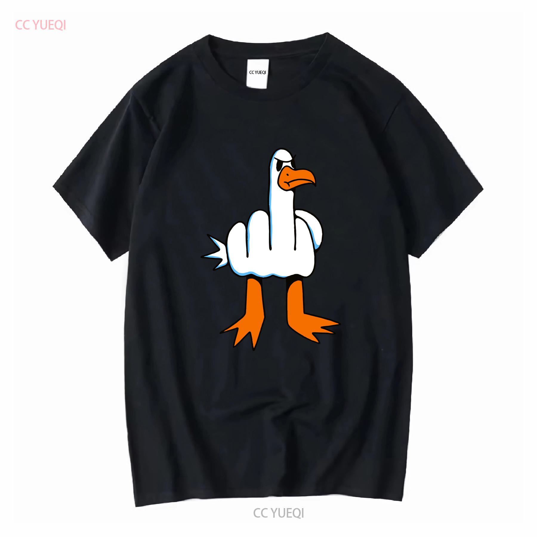 

Funny T Shirt Rude Seagull Design Middle Finger Birthday Top vintage Washed Breathable Versatile Slightly Casual Comfortable 3XL
