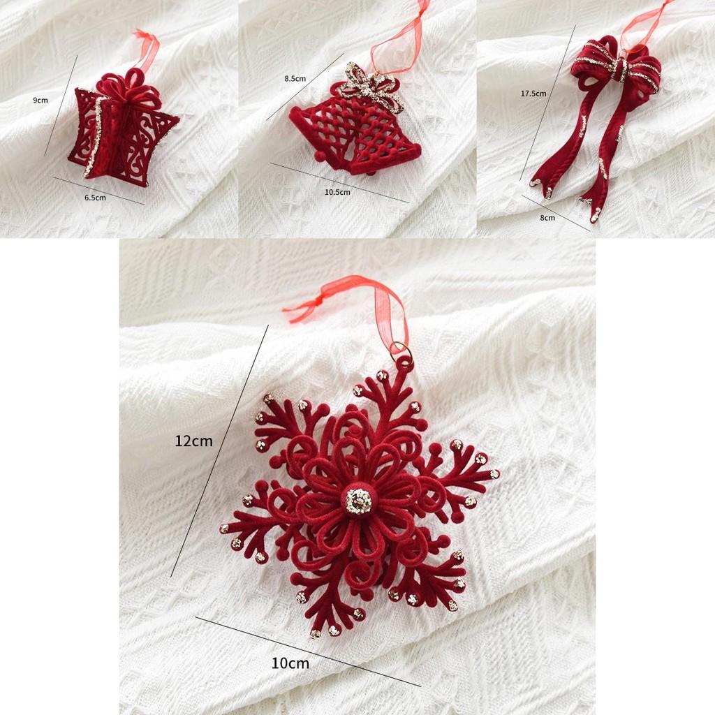 Beautiful Red Velvet Reindeer Hanging Decorations Perfect For Christmas Tree And Window Accents