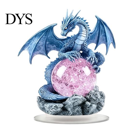 Collectible Dragon Statue Fantasy Acrylic Statue, Gothic Tabletop Figurine, Mythical Personalized Gift Idea Desktop Ornament for Office Bedroom Gaming
