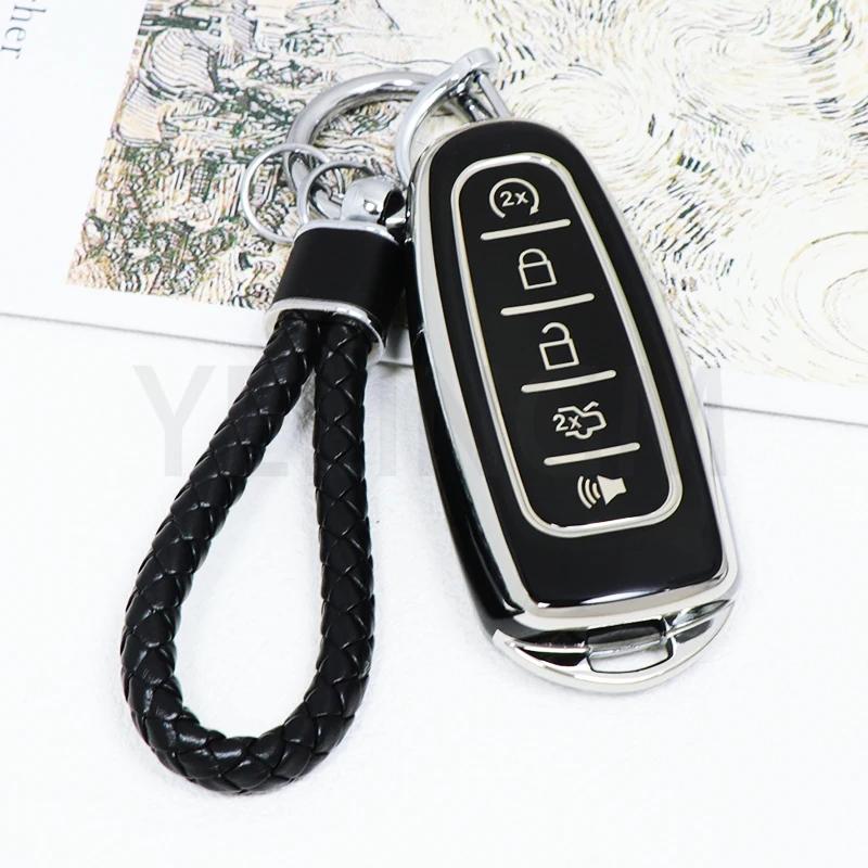Smart Key Remote Car Key Case Cover 5 Buttons Tpu Fob For Ford Explorer Edge Escape Flex Taurus 2011 2012 2013 2014