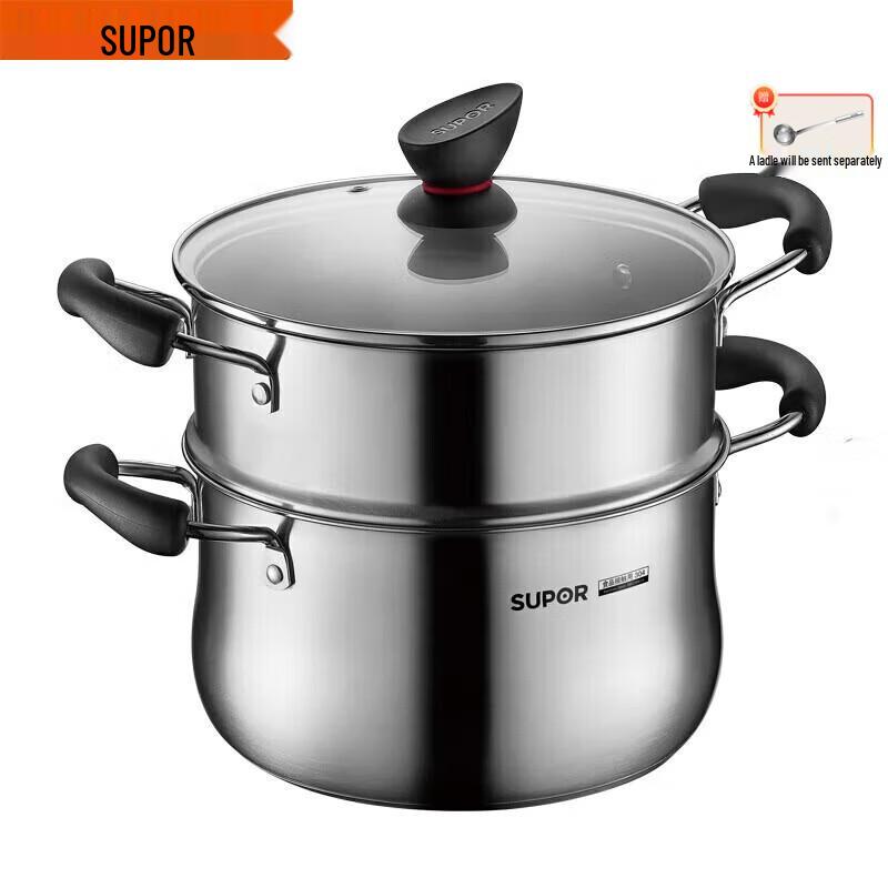 

Supor Little Red Circle 22cm 304 SS Multi-purpose Steamer Pot