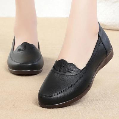Sapatos Femininas Women Fashion Light Weight Ani Skid Black Leather Spring Slip On Flat Loafers Lady Casual Brown Shoes Ba399