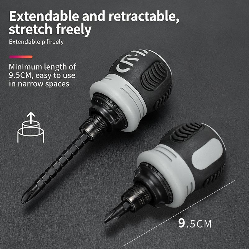 Ratchet Screwdriver Set Dual-Purpose Short Shaped Radish Head Screwdriver High Hardness Labor-Saving Screwdriver Diy Tools